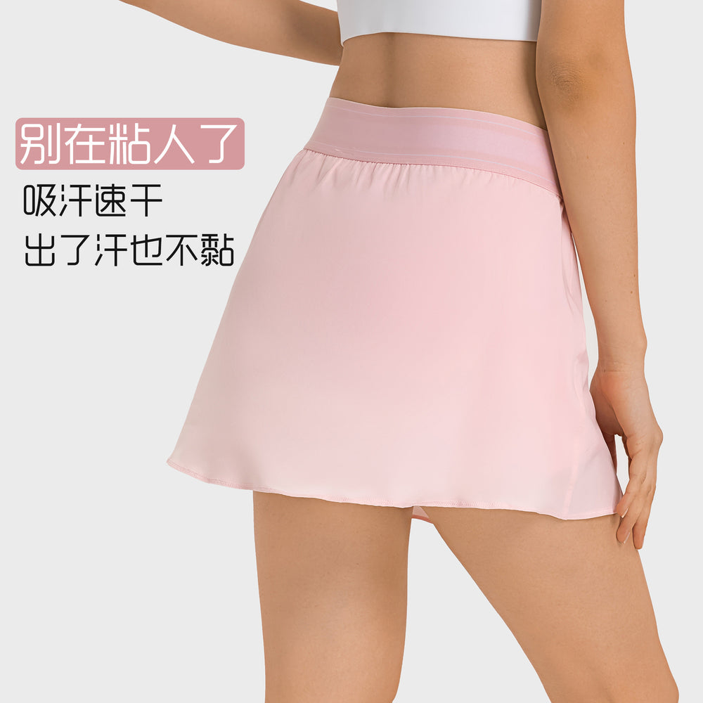 Luxtre new moisture-wicking, sweat-absorbing, cooling tennis skirt - quick-dry, double-layered, anti-exposure skort dk229