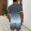 men's short-sleeve and shorts set, casual sportswear set, 3d printed cross-border hot seller, dropshipping available