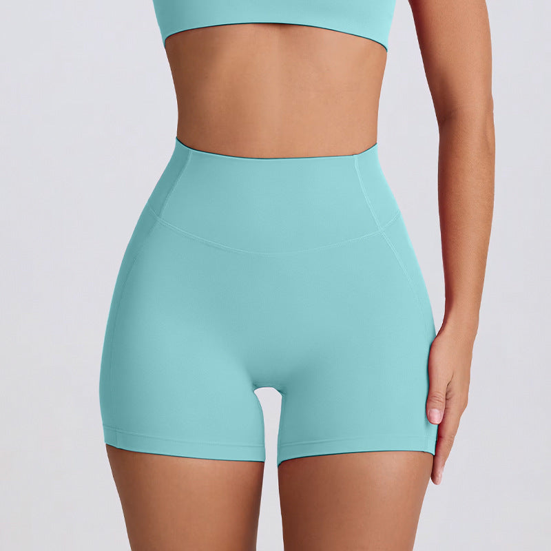 peach butt tummy-tight yoga pants for women outwear running sports quick-drying fitness pants three-quarter shorts