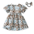 Summer floral girl's princess dress beach dress new cotton girl's skirt children's clothing a-line dress girl's dress