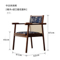 Dark blue tree shadow chair (antique oak)