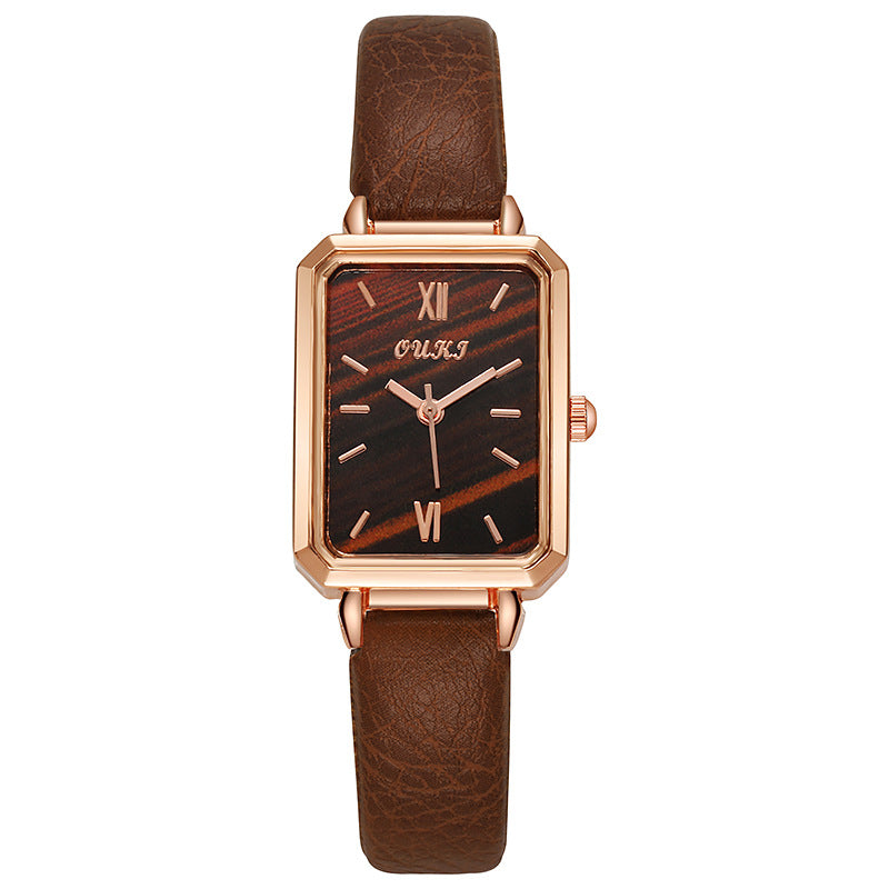 Douyin small green watch popular live broadcast small square watch women's watch retrofashion quartz watch