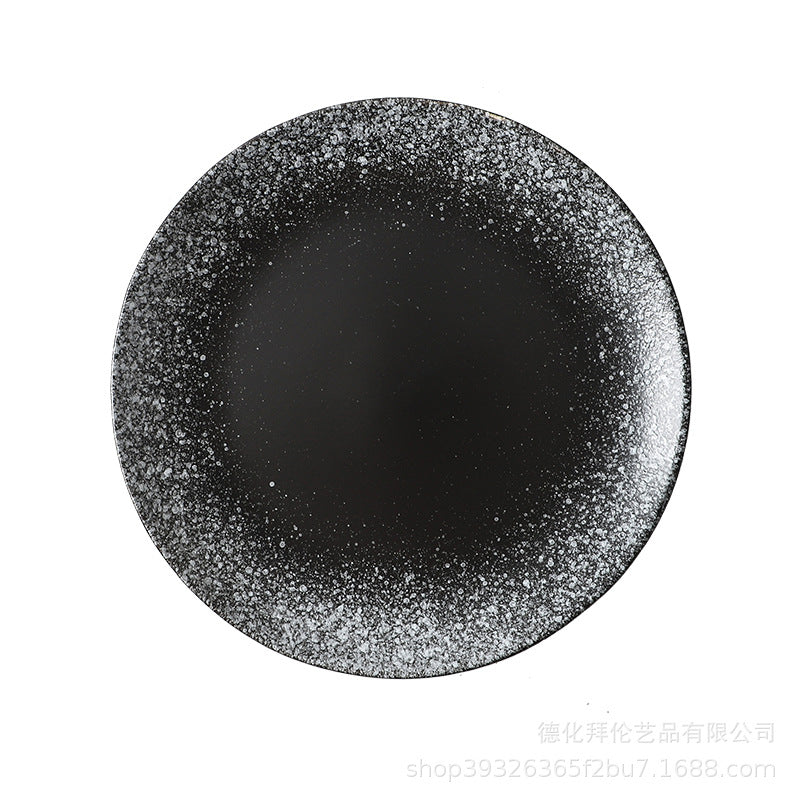 Japanese-style influencer dinner plates restaurant tableware commercial steak plates creative flat plates household dinner plates unique snack dishes