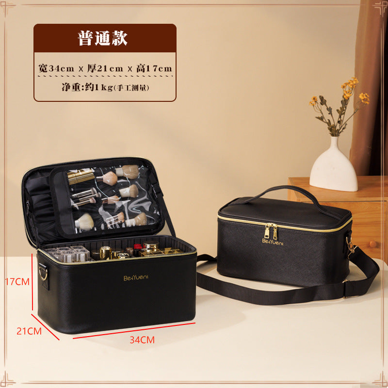 Cosmetic bag with mirror Large capacity female portable makeup artist special manicure storage Tattoo embroidery toolbox