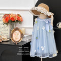 【custom wholesale】girls' dresses  summer new arrival: super fairy, stylish princess dress with 3d floral appliqués
