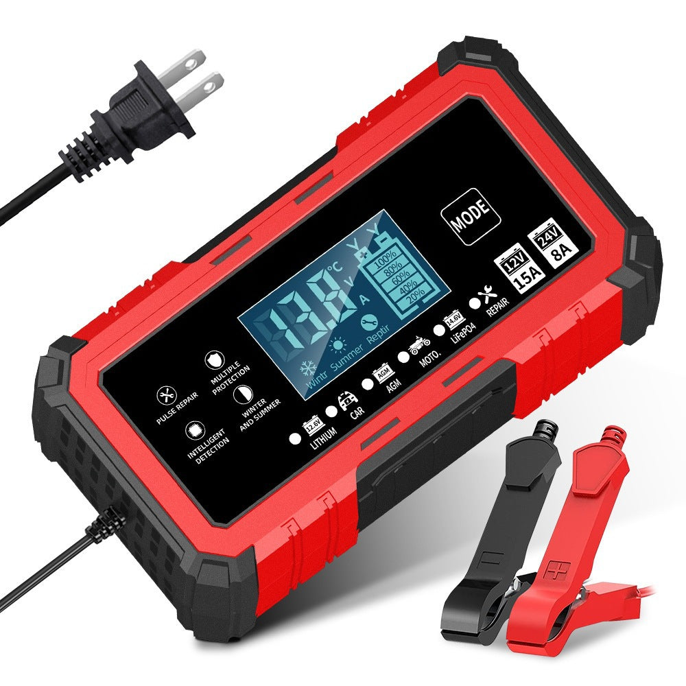 12v15a/24v8a pulse charger 14.6v15a lithium iron phosphate motorcycle car battery charger