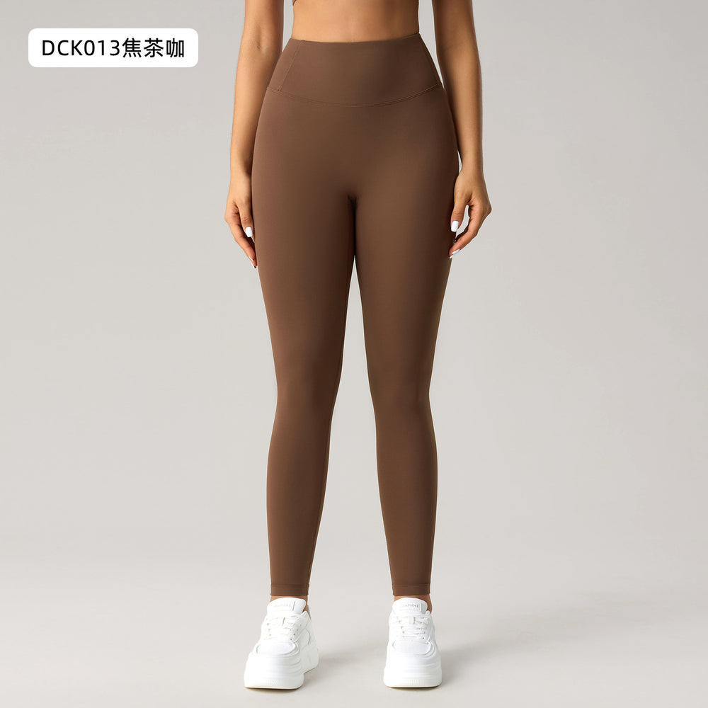 European and american style women's yoga outfit set: push-up sports bra with beautiful back design, barely-there feel, high-waisted peach lift leggings, two-piece set