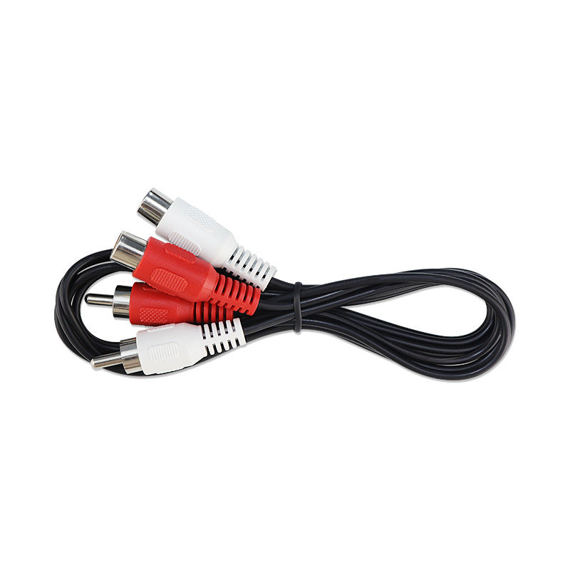 AV cable 2 to 2 male to female extension cable 2 lotus head audio & video cable rca audio box extension cable
