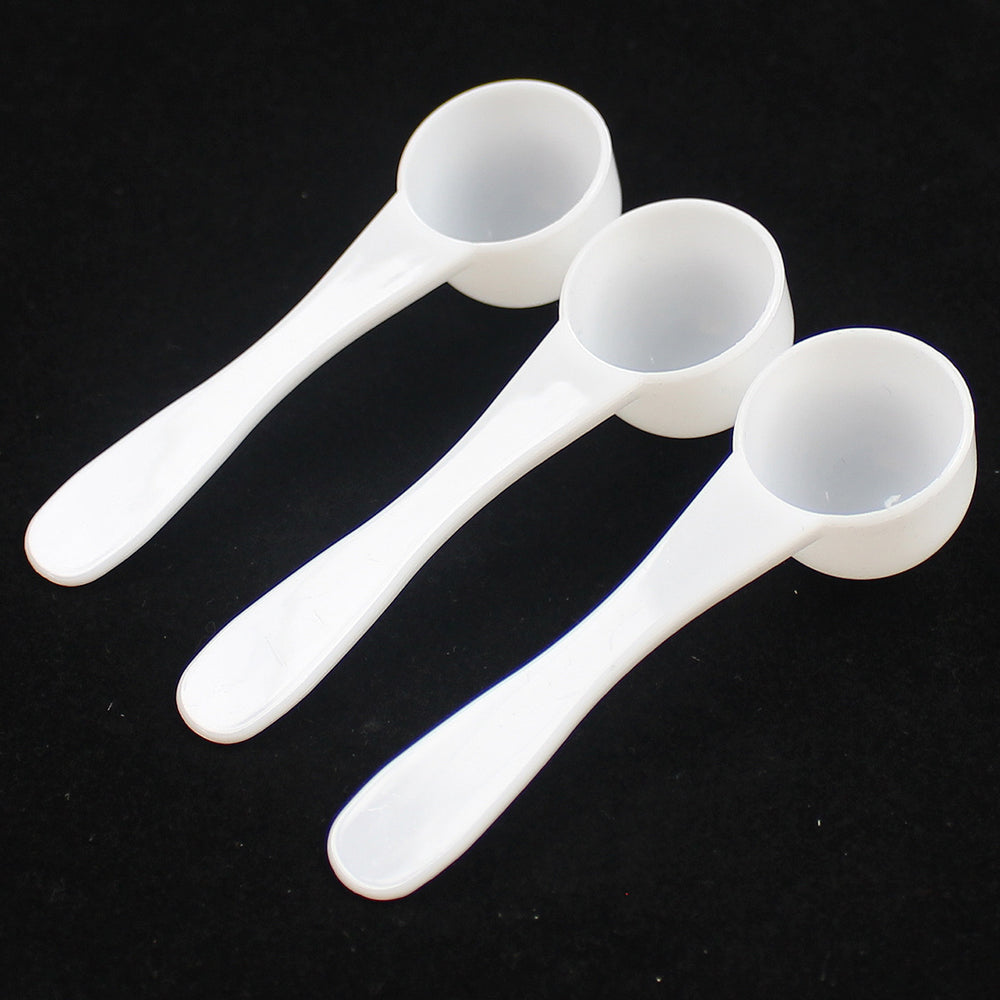 Plastic measuring spoons, mask spoons, 10ml feed, fertilizer, powder, and pesticide measuring spoons - accurate measurement, holds 10 grams of water