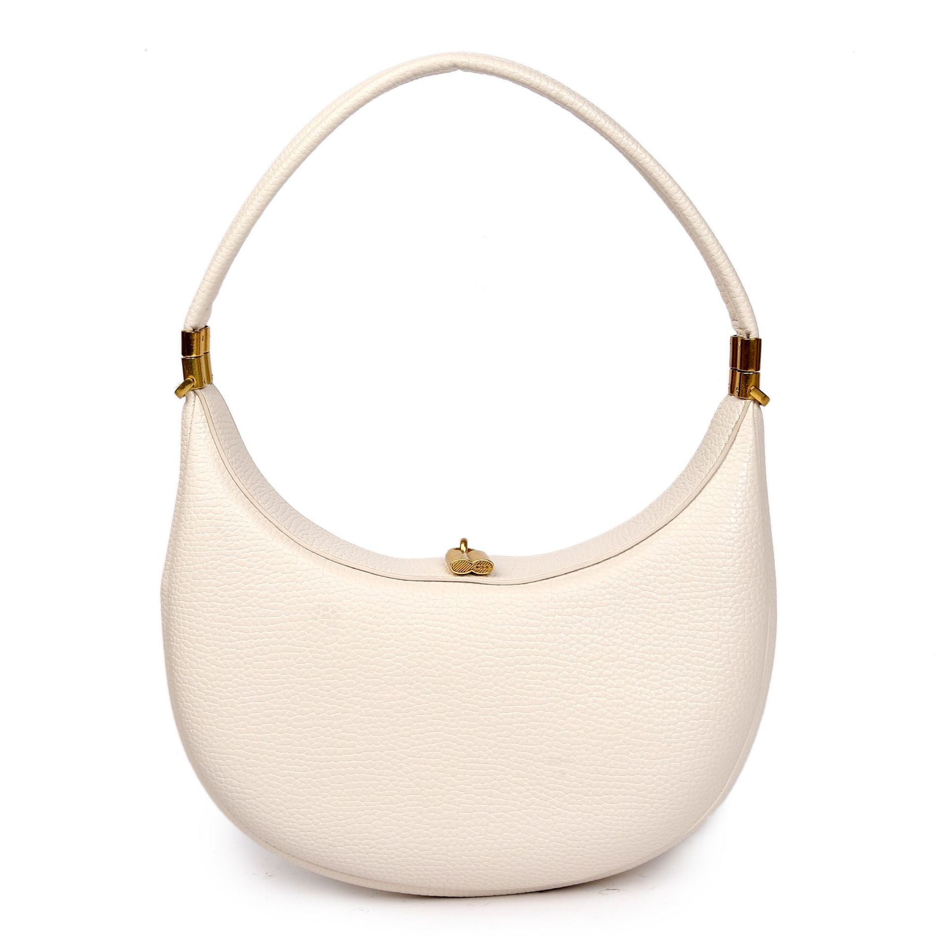 INSCHICK crescent bag women's messenger bag handbag metal buckle accessories shoulder bag fashion versatile commuter bag