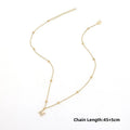 Fashion cross-border accessible luxury diamond-encrusted 26-letter necklace fashion copper micro-paved zircon pendant stainless steel ball necklace