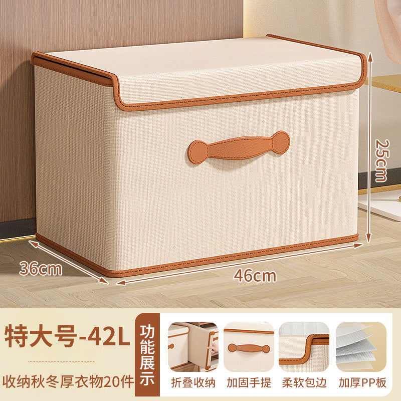 Home clothes storage box Home wardrobe underwear storage box Organizing box Clothes quilt storage basket bag with lid