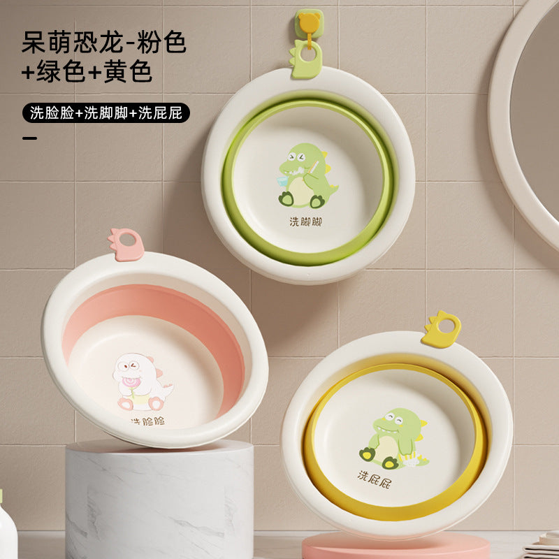 Foldable baby wash basin - portable, hangable, and perfect for washing newborns' faces and butts