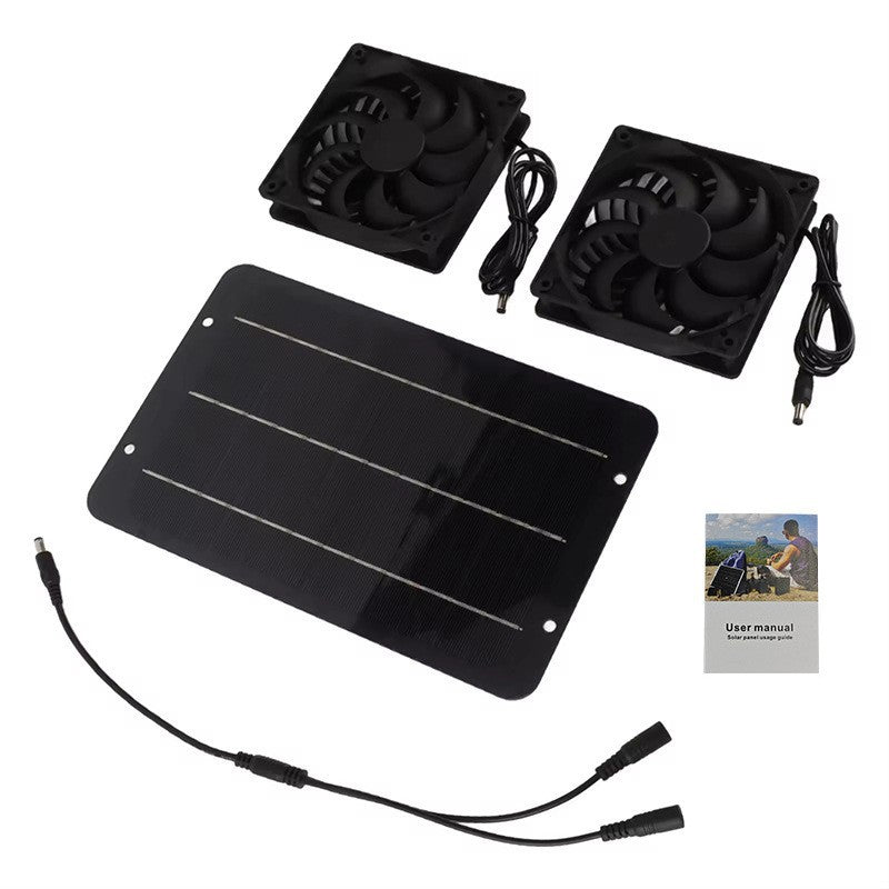 10W12V  hot-selling solar panel fan pet exhaust fan green and environmentally friendly solar panel