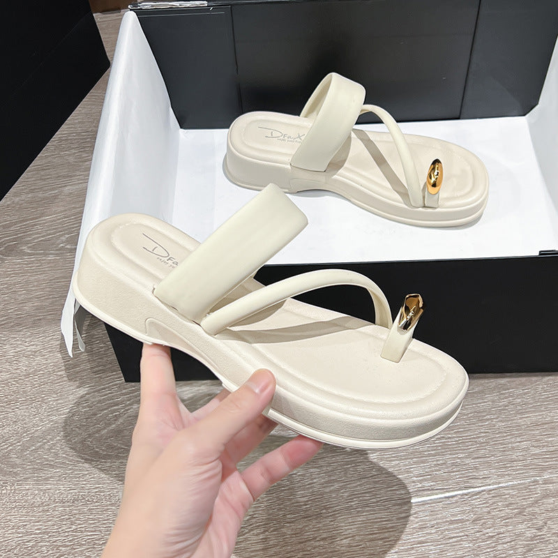 2024 summer fashion slippers - women's outdoor slides, stylish & comfortable platform sandals