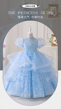 Ready-to-ship, hot-selling girls' dresses: flower girl dresses, wedding dresses, evening gowns. elegant, high-end runway style, little girl's accessible luxury dresses