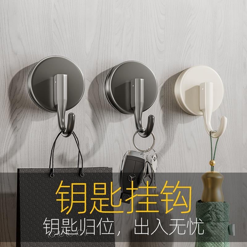 Suction cup hook, no need to punch holes, bathroom strong non-marking adhesive load-bearing bathroom kitchen door back wall towel sticky hook