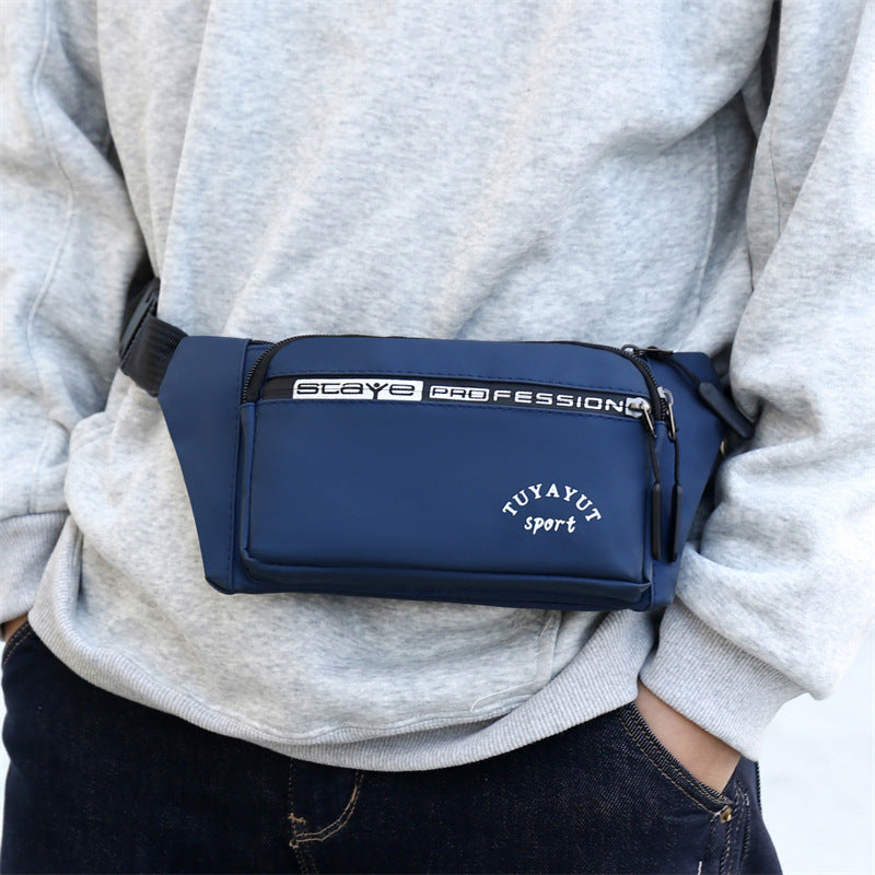 New outdoor sports breast bag multi-functional simple commuting fashion shoulder messenger bag going out portable mobile phone fanny pack