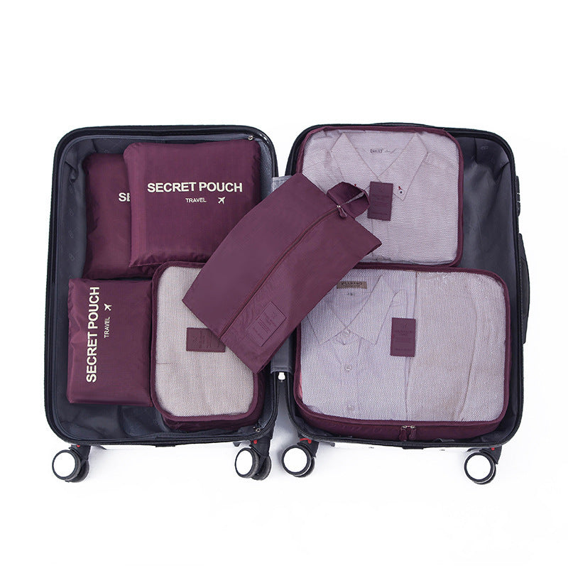 six-piece set, seven-piece storage bag, travel goods classification storage bag, business trip multi-functional clothing finishing set