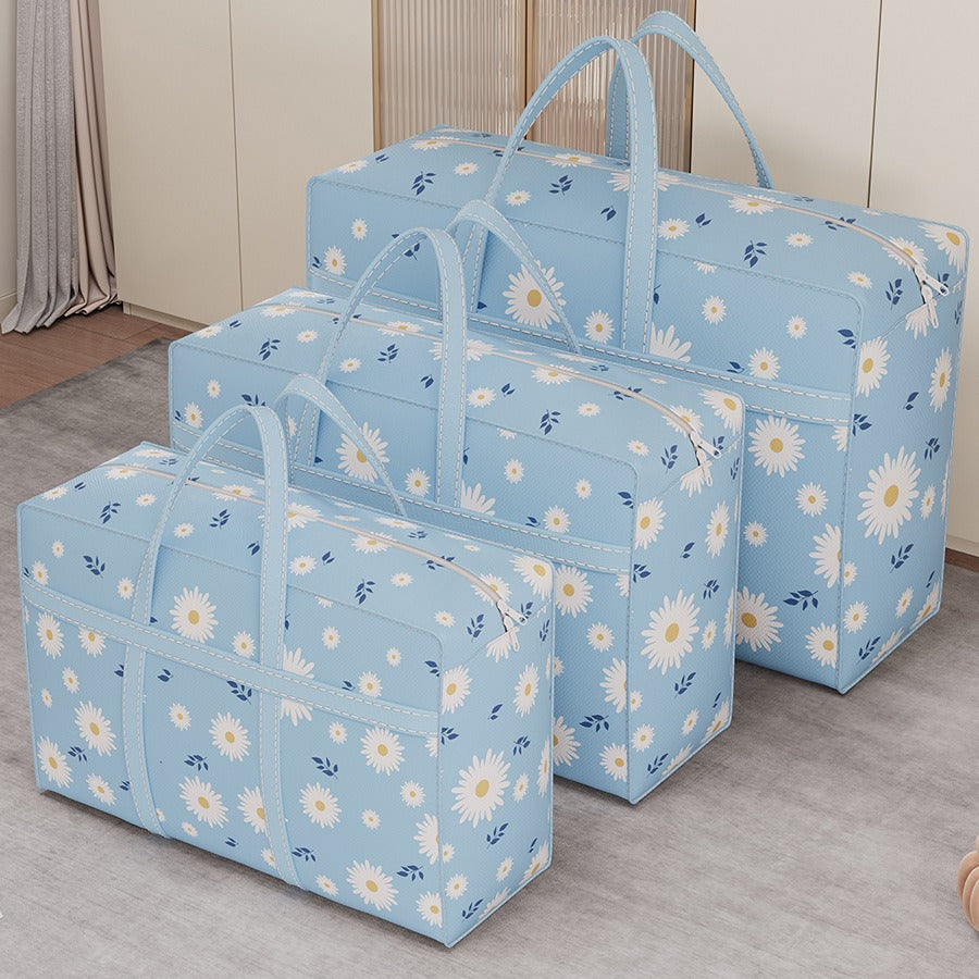 Daisy quilt bag, hand-held storage, luggage storage, wardrobe sorting, storage box, home folding moving bag.