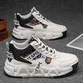 2025 spring new high-top breathable versatile casual men's shoes youth running thick-soled non-slip athletic dad shoes