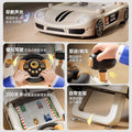 Children's early education story racing adventure game console with multifunctional steering wheel - simulated driving toy for boys