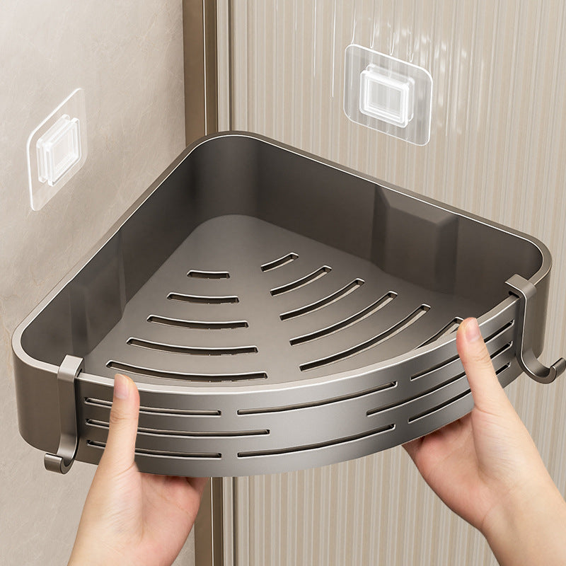 Toilet rack Bathroom triangular basket No punching Wall mounted toilet Bathing toilet Storage shelf
