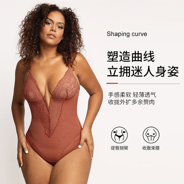 Wow,  shapewear, body shaping, lace one-piece women's plus-size underwear, belly and hip corset.