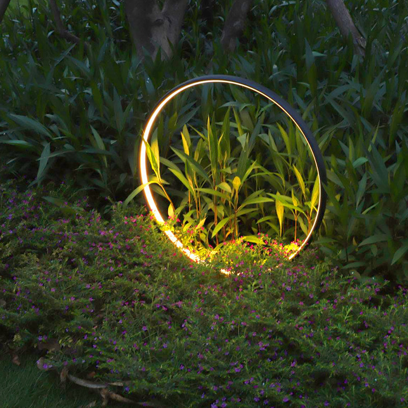 Outdoor ring lights, lawn lights, patio lights, waterproof modern outdoor lights, villa landscape lights, garden ring lights