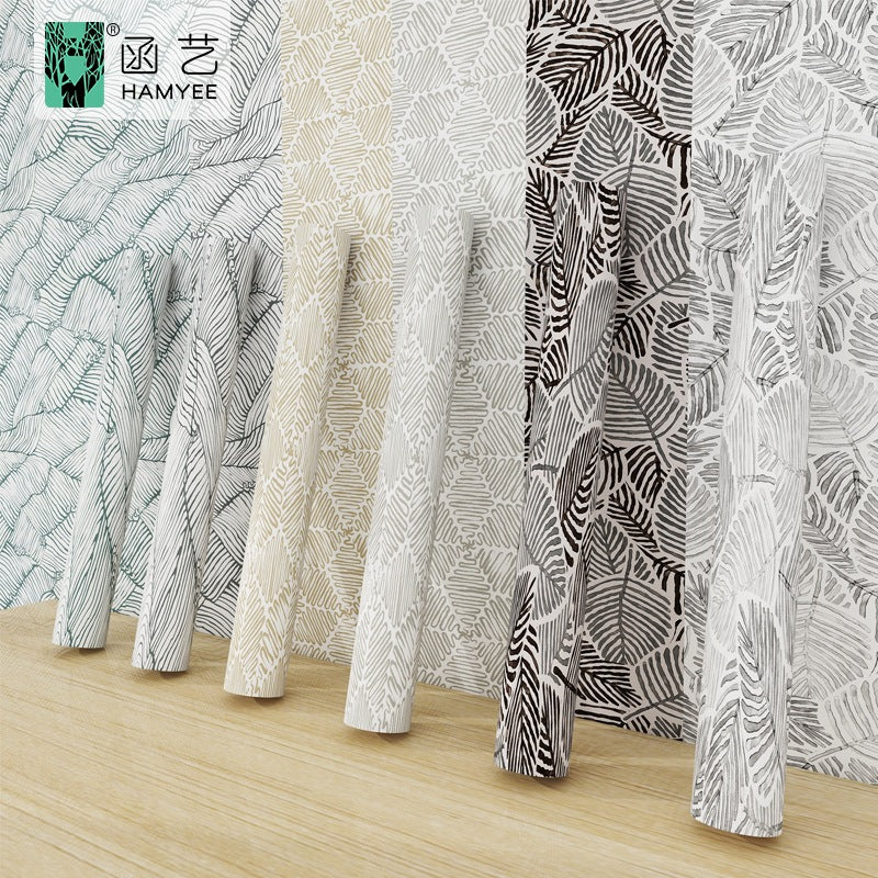 Cross-border fashion personalized brush wallpaper thickened hotel wall decoration wallpaper with glue self-adhesive background wall sticker wholesale