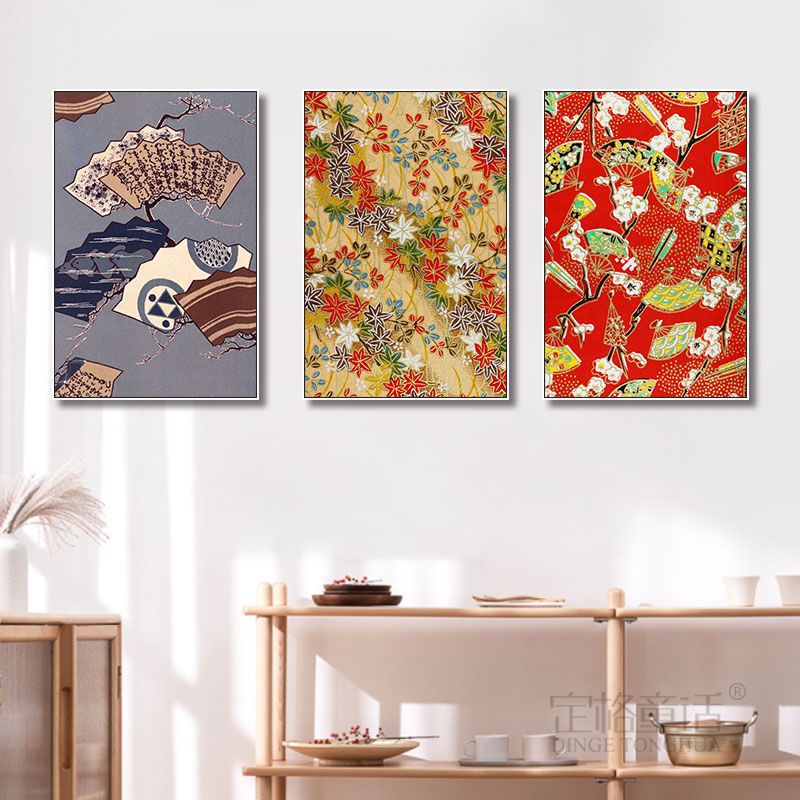 Japanese decorative painting Japanese restaurant traditional zen log wind pattern hanging painting sushi yakiniku shop box mural