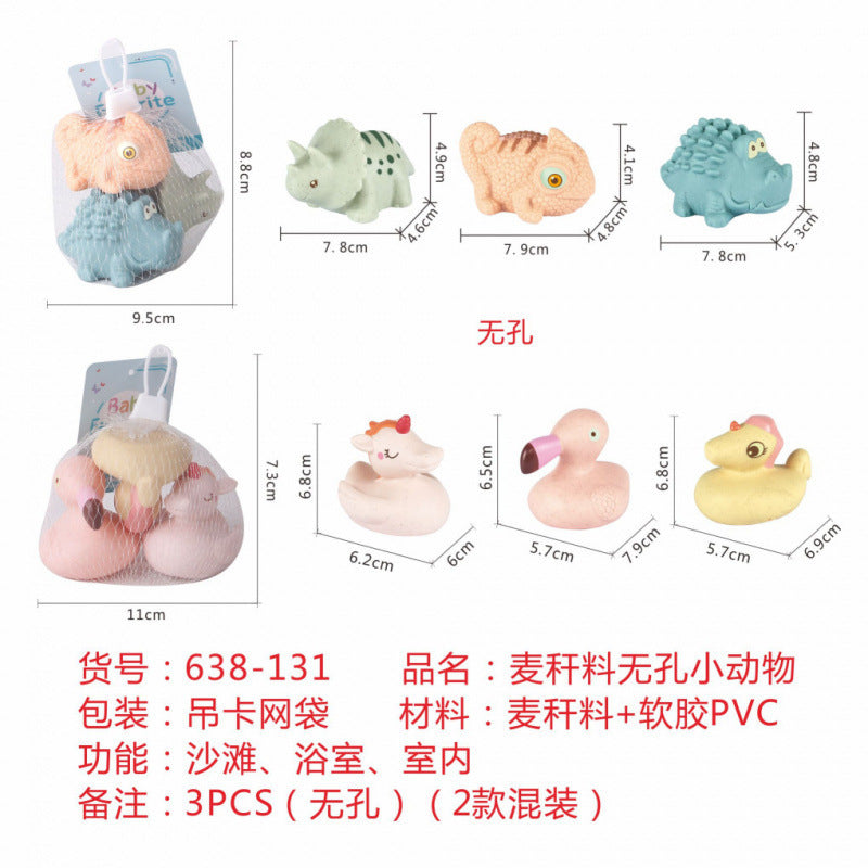 Cross-border export straw glue stacking music water spray marine animal assembly building block children's perception bath bathroom toys