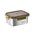 portable 304 stainless steel fruit and vegetable fresh-keeping lunch box large-capacity sealed combination with lid