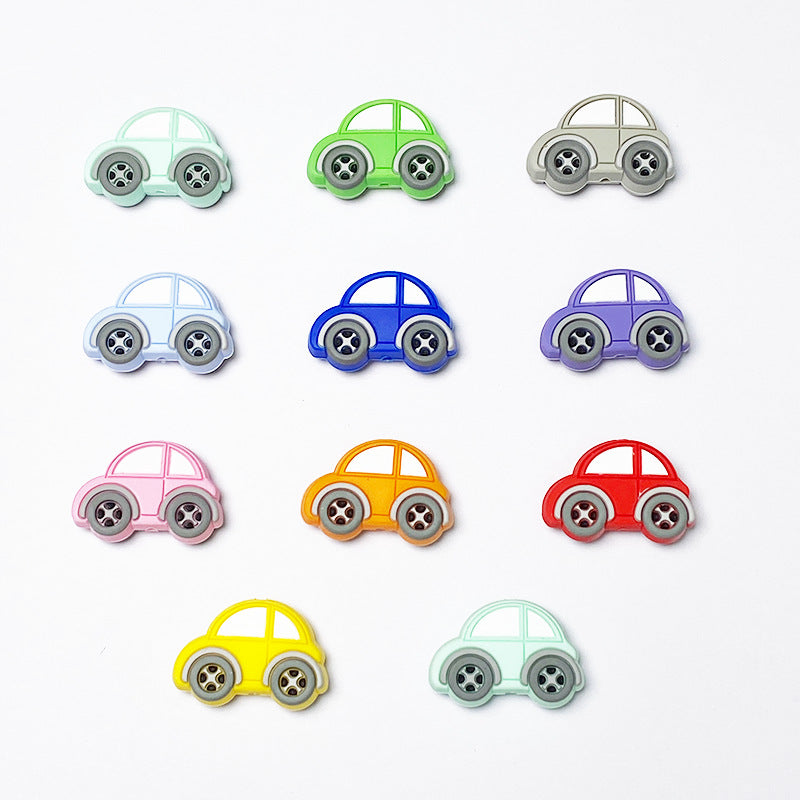 Cross-border food-grade baby molar beads, cartoon jewelry, loose bead accessories, gnawing teething beads, cartoon silicone beads.