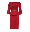 Kayaat cross-border supply of african plus size women's clothing v neck side button lotus leaf hem dress skirt