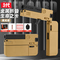 new arrival alloy folding spray life card toy gun can launch soft bullets security pistol kids boys