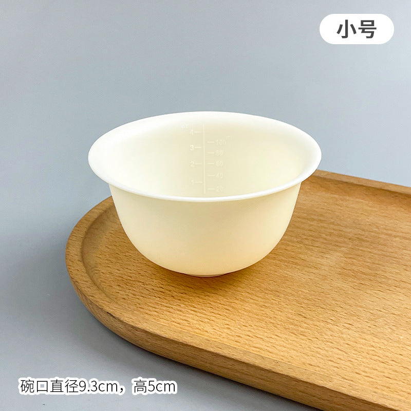 Silicone mask bowl, plastic flat-mouth mask bowl, soft gel mask mixing bowl with spatula, flexible small bowl, professional makeup & spa tool