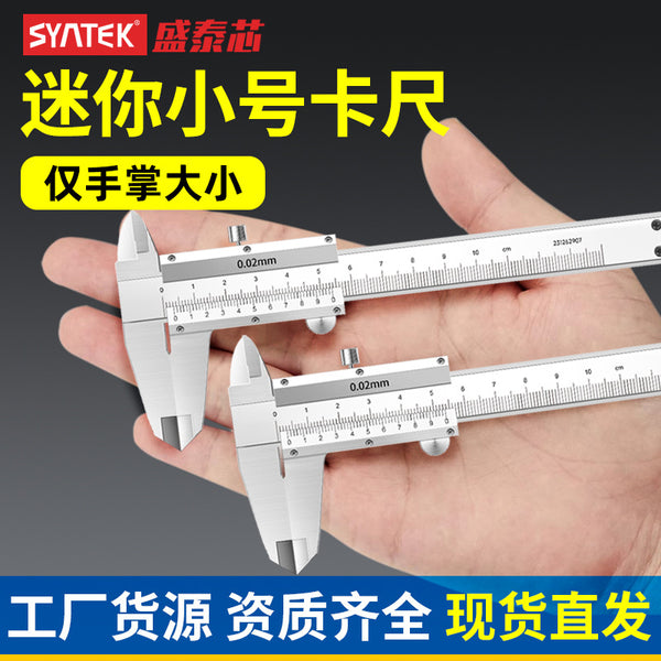 Syntek Mini Vernier Caliper High Precision 100mm Small Depth Caliper Household Industrial Grade Small Caliper Wholesale