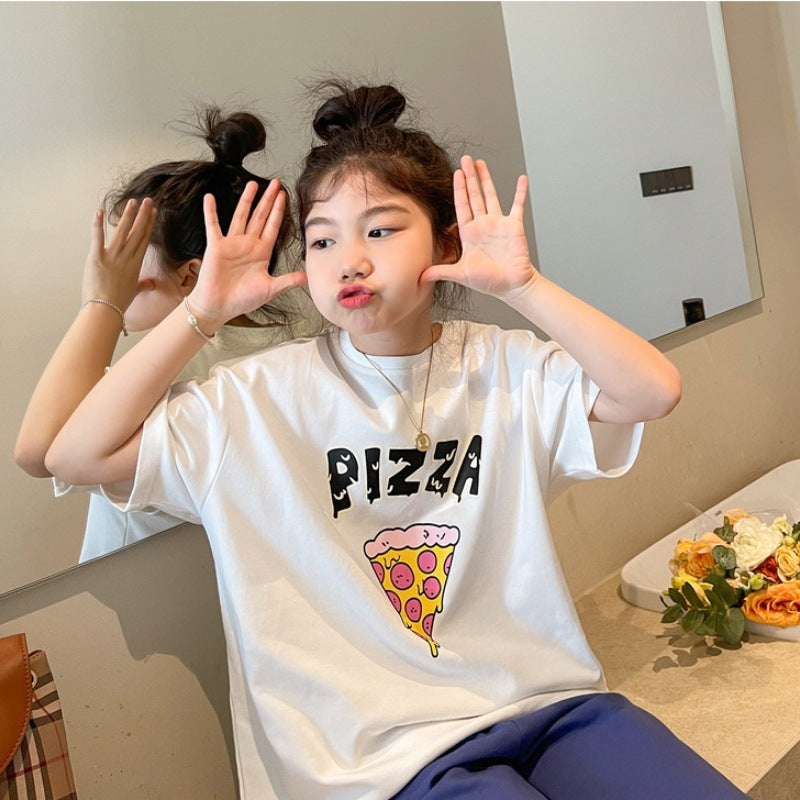 Girls' spring collection : new t-shirts for girls, middle and big kids, spring/autumn base layers, versatile tops for children, korean style