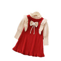 Girls' knitted sweater dress with bow detail - new autumn/winter  collection