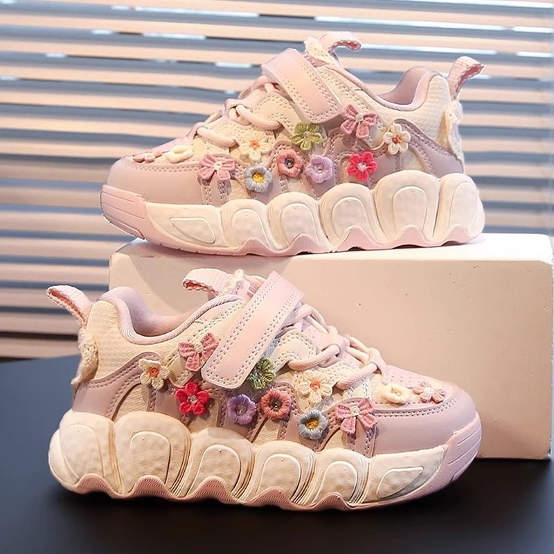 Fortune kids' shoes: girls' spring/autumn  new princess lightweight sneakers, big & tall girls' chunky sneakers