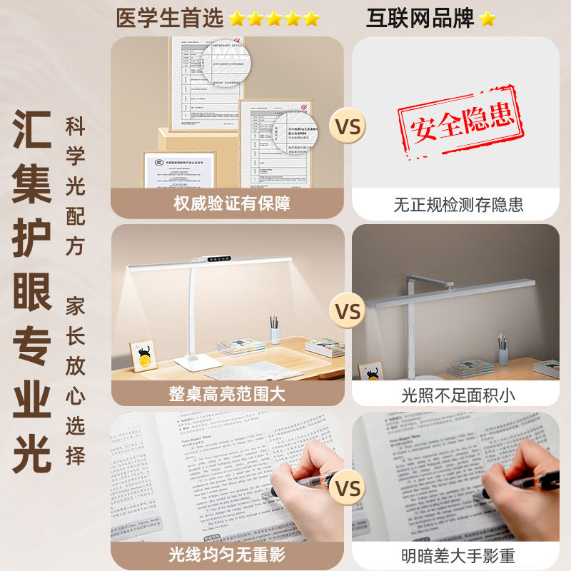Aa grade eye-care desk lamp - designed for study, prevents myopia, ideal for writing, reading, and desktop work - perfect for students, kids, and professionals