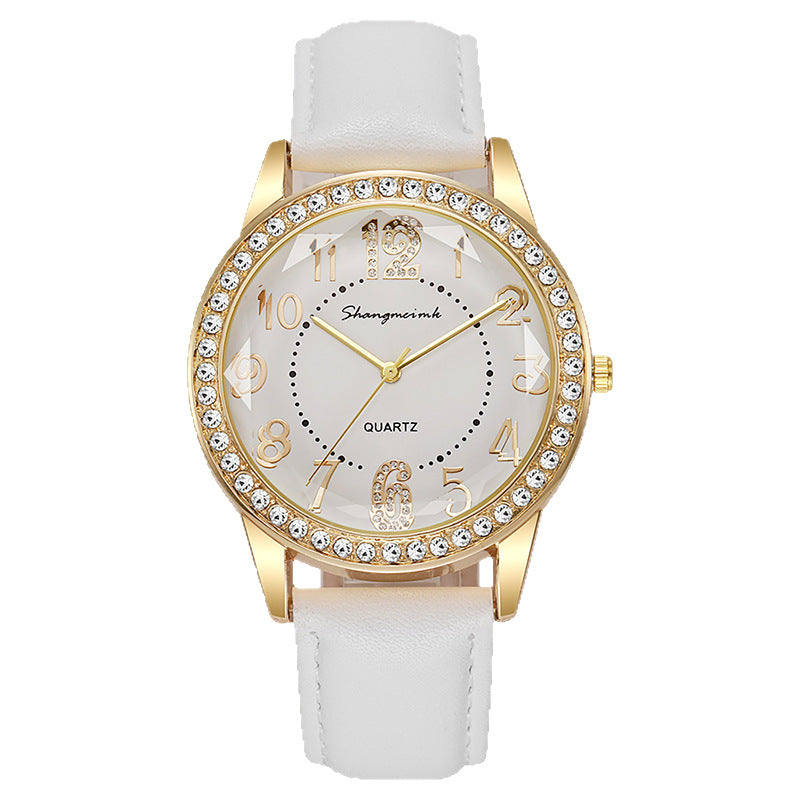 New arrivalpopular diamond-encrusted watch cross-border women's belt women's watch quartz watch manufacturer wholesale dropshipping watches