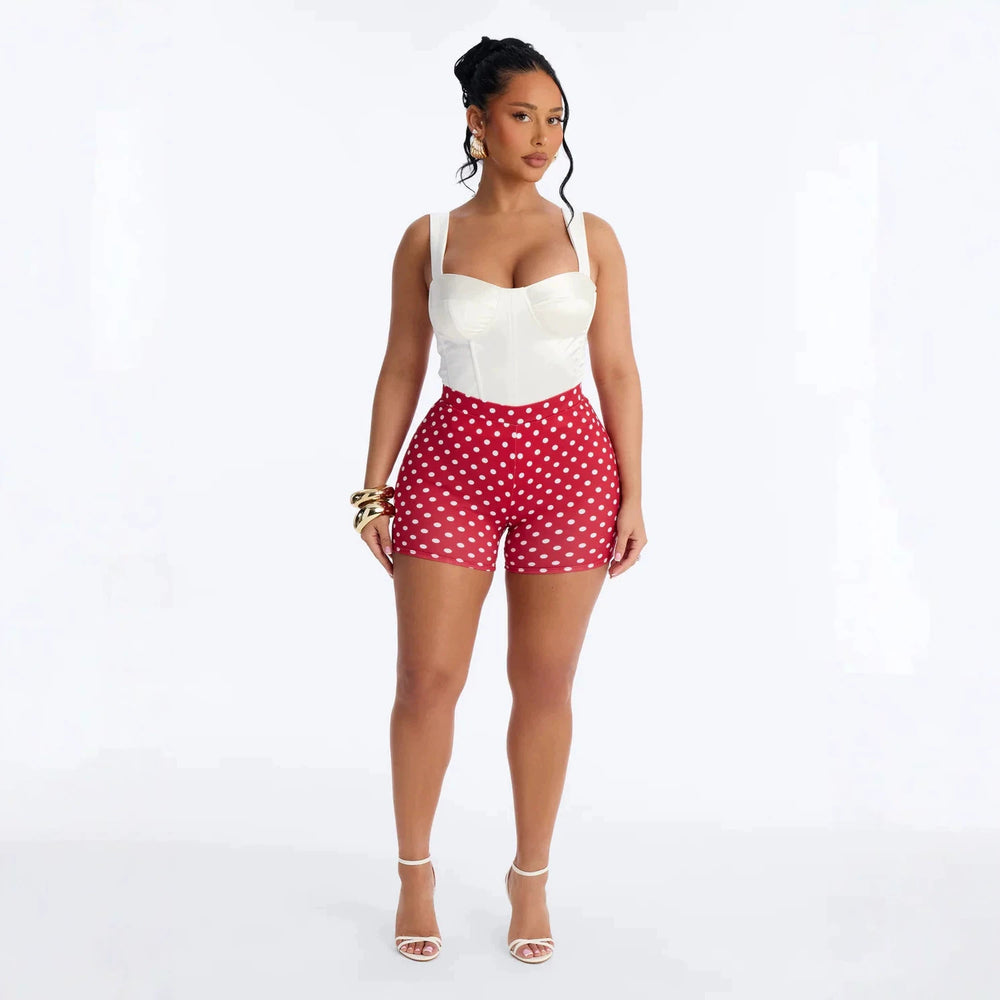 Polka dot print sexy leggings - tiktok hot new pants, outdoor hot girl style, butt-lifting micro shorts,  new arrival
