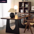 Walnut solid wood dining table long table chair desk workbench for home large board all-in-one conference desk