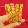 New fashion lucky clover women's luxury gold plated bangle ethiopian african designer dubai