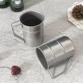 Frosted retro stainless steel mug - coffee cup, commercial creative outdoor camping picnic water cup, beer mug