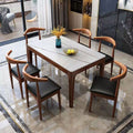 Solid wood horn chair - rubberwood dining chair for home, restaurant, bedroom, study - modern minimalist office stool with backrest