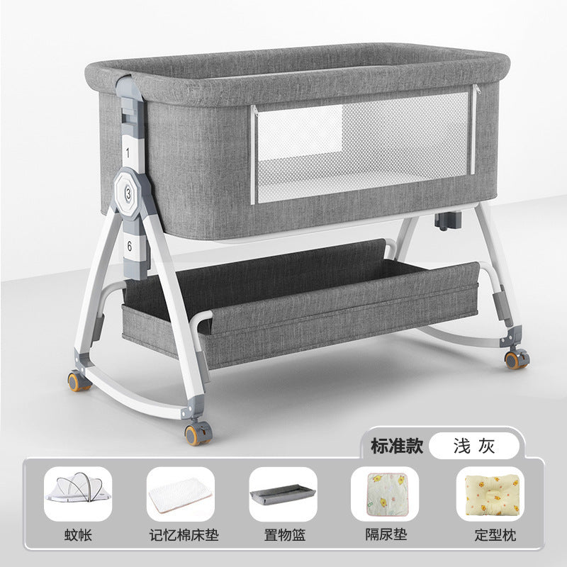 Baby crib - portable, foldable, multi-functional bassinet - newborn & toddler convertible bed