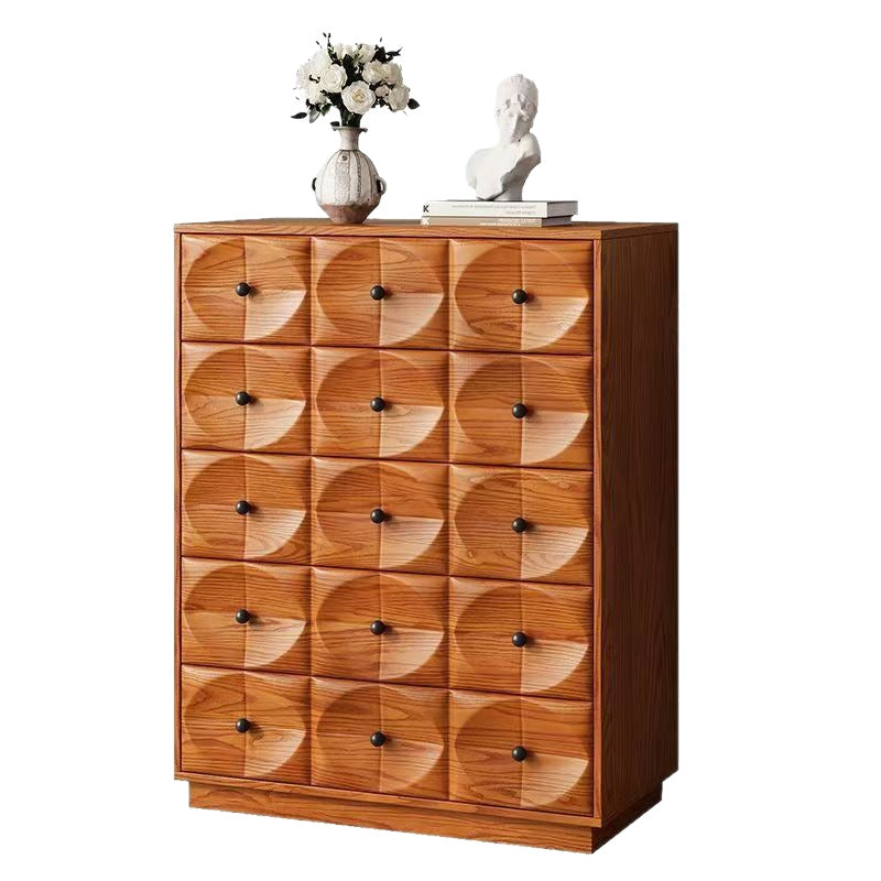 Medieval style solid wood chest of drawers multi-layer creative living room ripple cabinet medieval style storage tv cabinet chest of drawers
